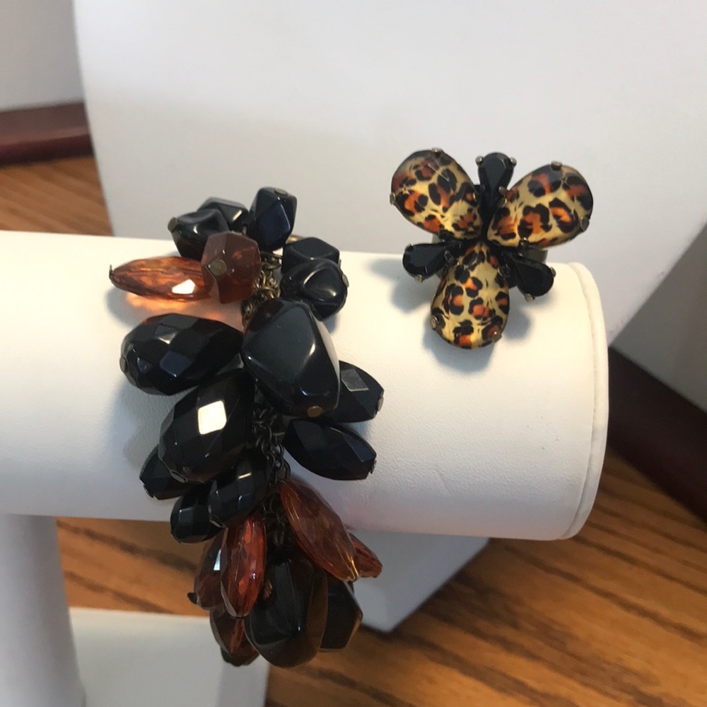 Antique gold bracelet with matching ring